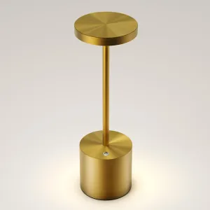 Cordless Table Lamps Rechargeable - Outdoor Waterproof LED Table Light Portable 5000mAh Battery Operated Lamp 3 Color Stepless Dimming with Memory Function for Restaurant Dining Patio Gold