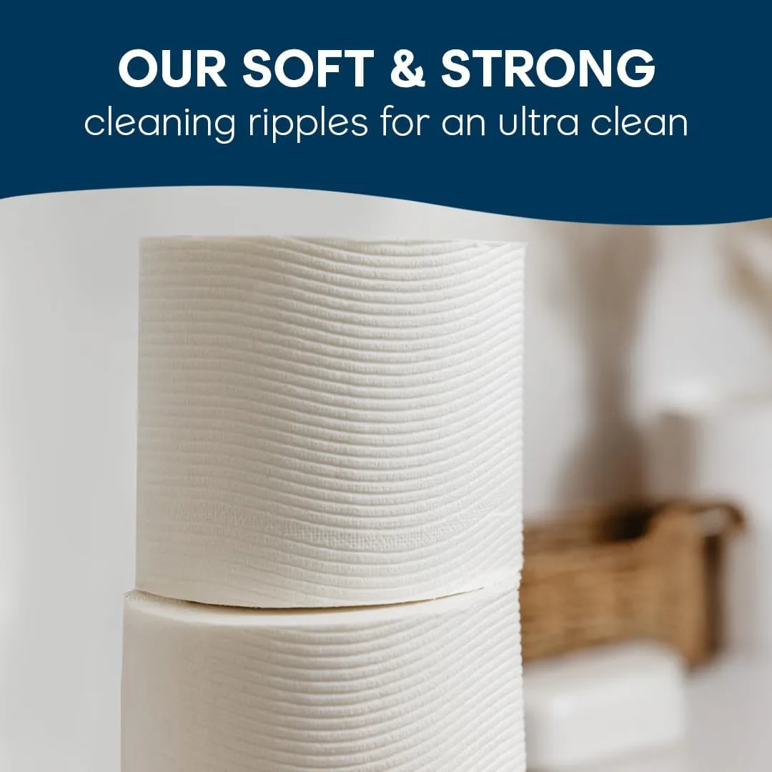Cottonelle Ultra Clean Toilet Paper with Active CleaningRipples Texture, Strong Bath Tissue, 32 Family Mega Rolls = 176 Regular Rolls (8 Packs of 4)