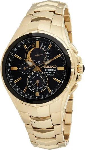 Coutura Men's Solar Perpetual Calendar Alarm Chronograph Watch