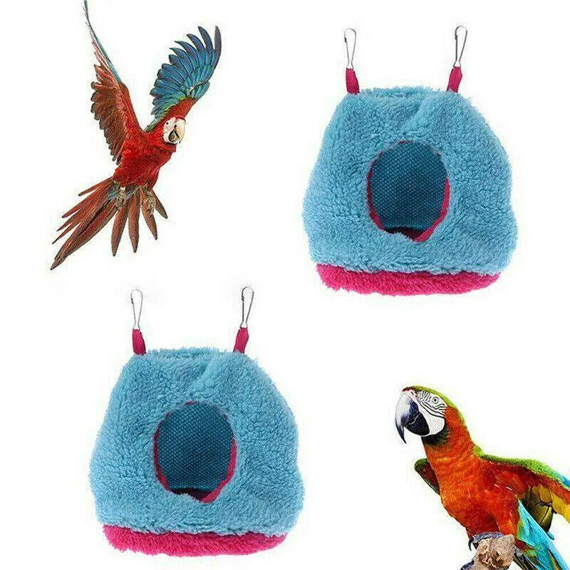 Cozy Parrot House Hammock Hut for Birds S/M/L