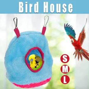 Cozy Parrot House Hammock Hut for Birds S/M/L