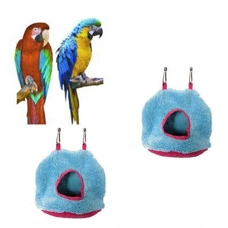 Cozy Parrot House Hammock Hut for Birds S/M/L