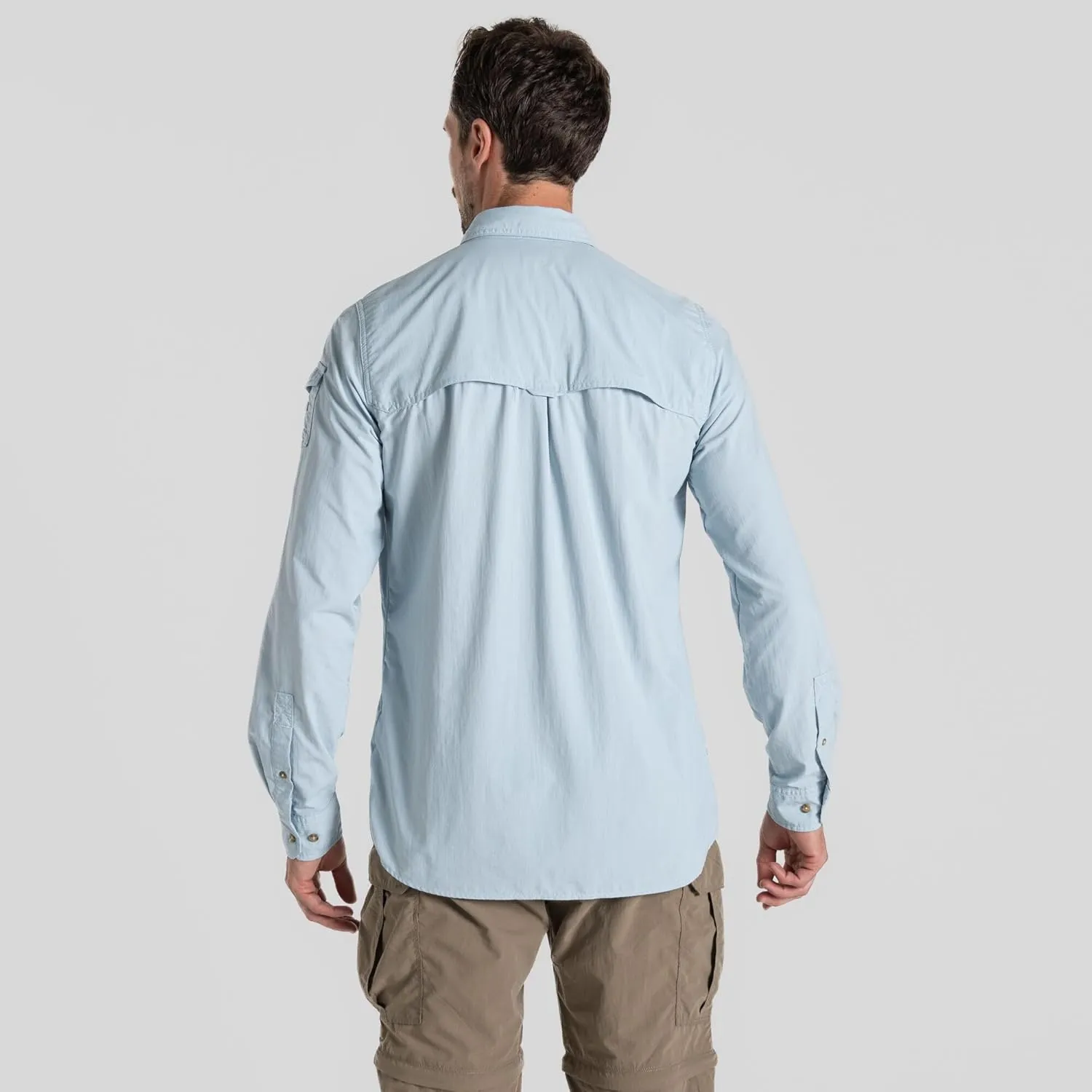 Craghoppers Mens Insect Shield Adventure Long Sleeve Shirt III for Travel, Hiking and Outdoors