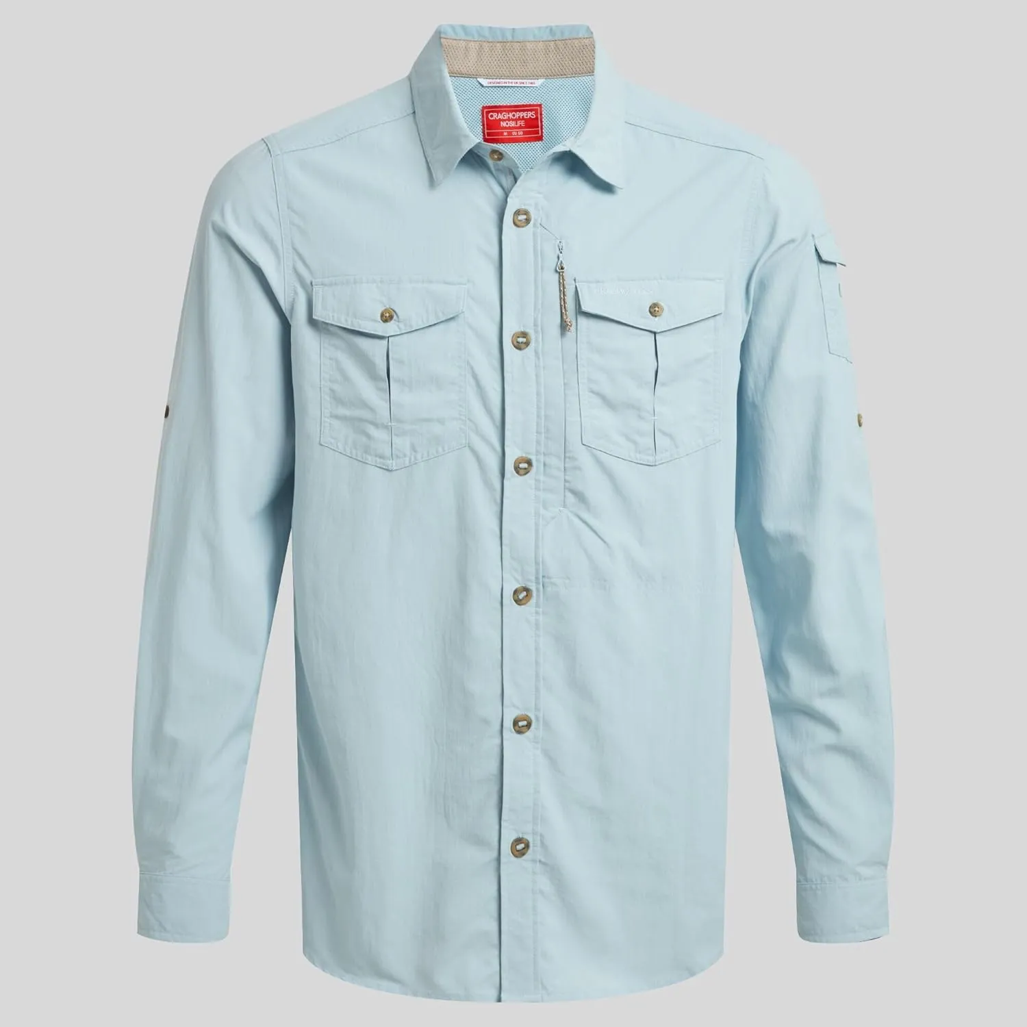 Craghoppers Mens Insect Shield Adventure Long Sleeve Shirt III for Travel, Hiking and Outdoors