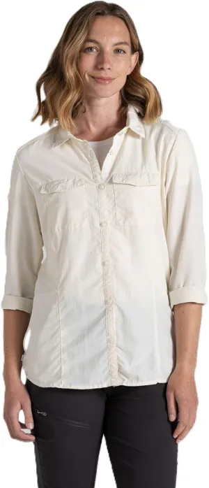 Craghoppers Womens Insect Shield Adventure Long Sleeve Shirt III for Travel, Hiking and Outdoors