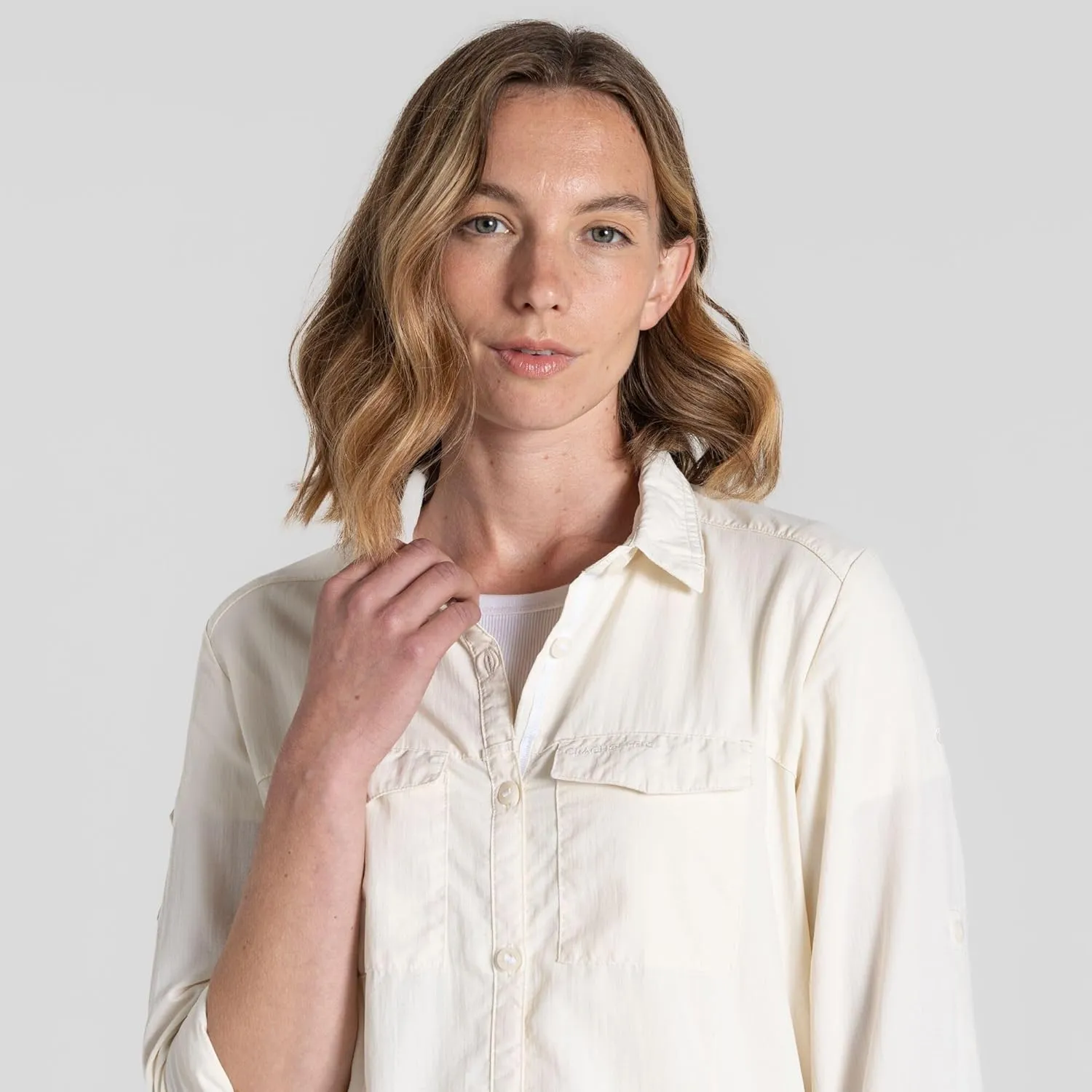 Craghoppers Womens Insect Shield Adventure Long Sleeve Shirt III for Travel, Hiking and Outdoors