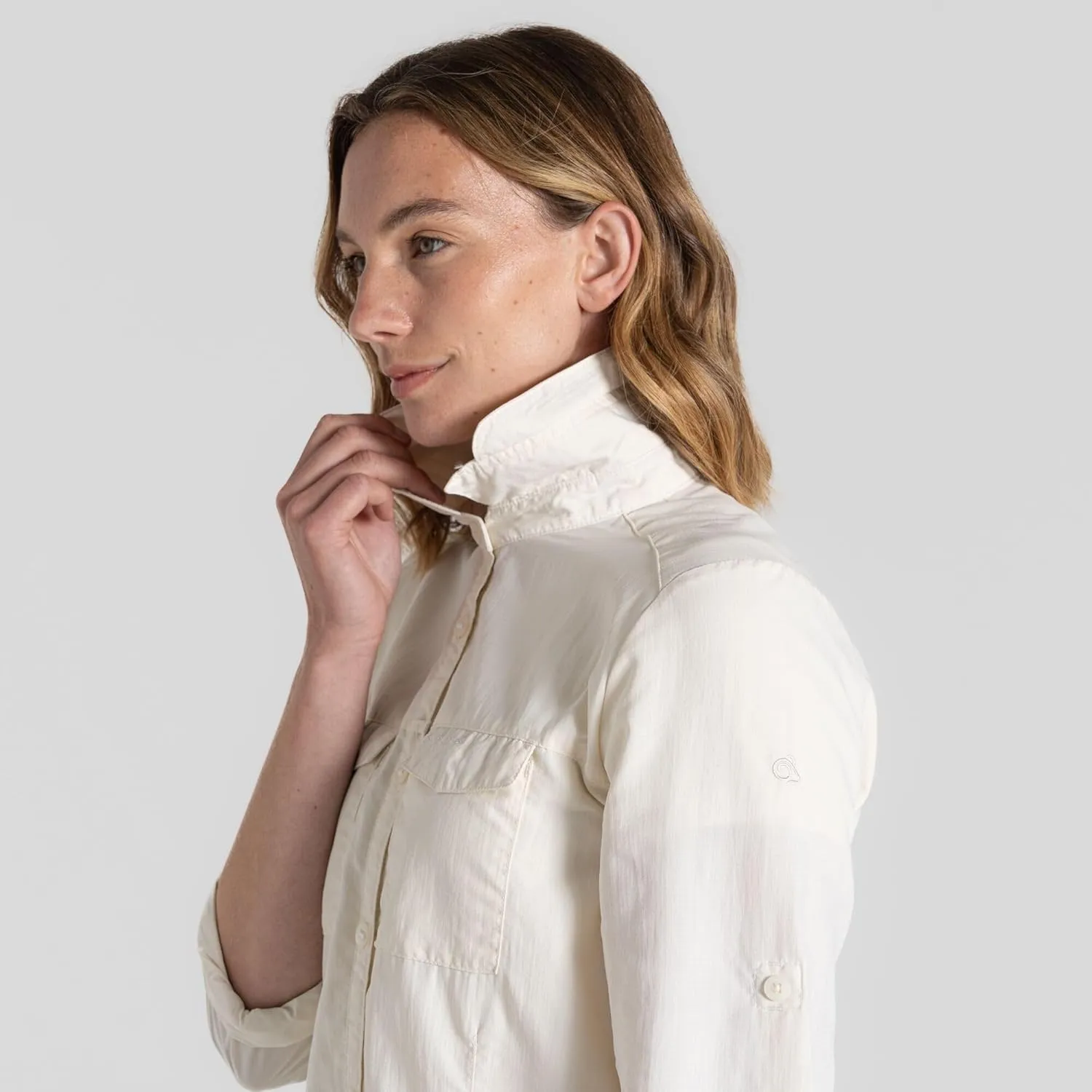 Craghoppers Womens Insect Shield Adventure Long Sleeve Shirt III for Travel, Hiking and Outdoors