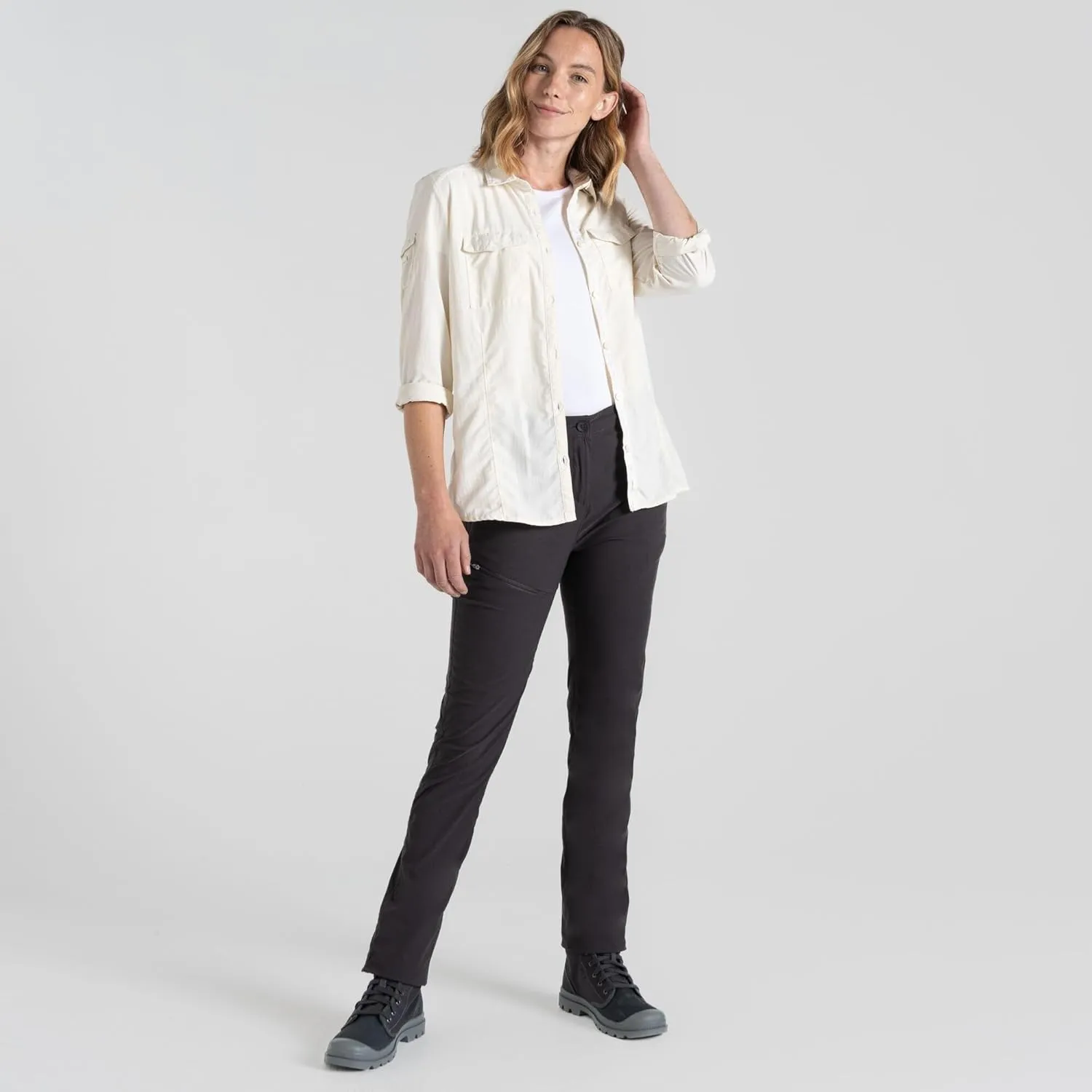 Craghoppers Womens Insect Shield Adventure Long Sleeve Shirt III for Travel, Hiking and Outdoors