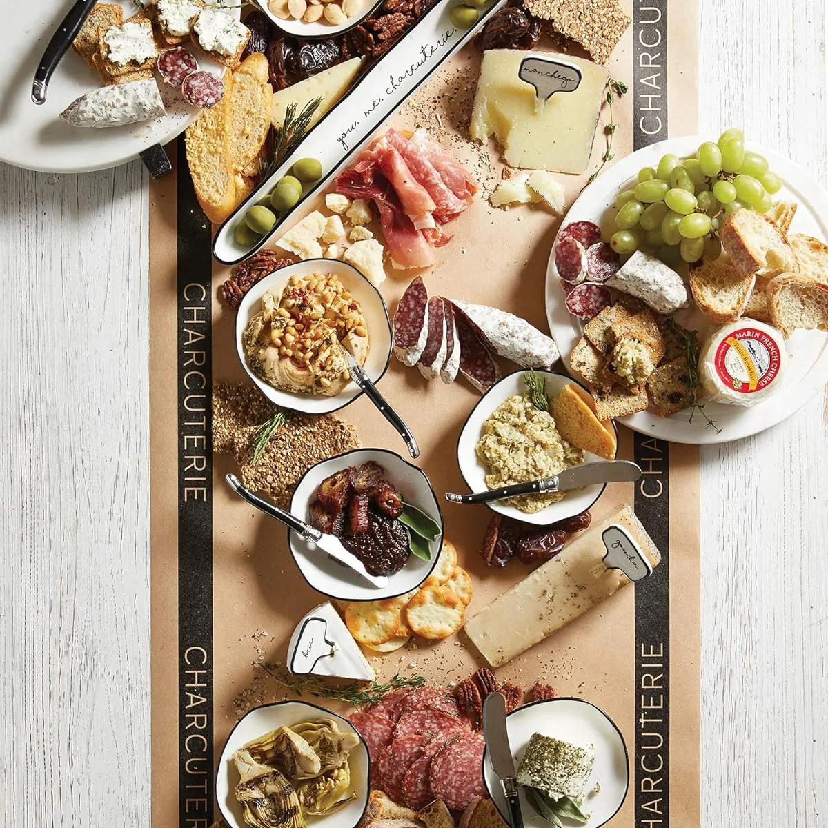 Creative Brands Sugar Charcuterie Paper Table Runner Roll 50' x 18" Kraft (G2756)