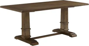 Crosley Furniture Joanna Modern Farmhouse Wood Dining Table, Dark Oak