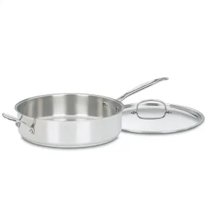 Cuisinart MultiClad Pro Triple Ply 5.5-Quart Saute Skillet, Saute Pan w/ Helper & Cover