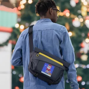 Custom Waterproof Messenger Bag - Pixel Art Design Bag