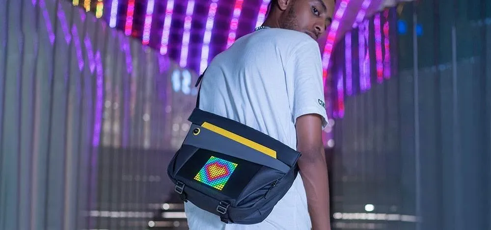 Custom Waterproof Messenger Bag - Pixel Art Design Bag