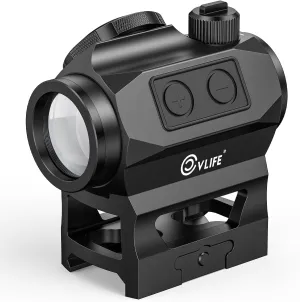 CVLIFE JackalHowl Red/Green Dot Sight with Motion Awake and Auto Off, 1x20mm 2MOA Red Dot Rifle Scope with Absolute Co-Witness Riser, IPX7 Waterproof, Shockproof, Fogproof Red Dot Optics Reflex Sight