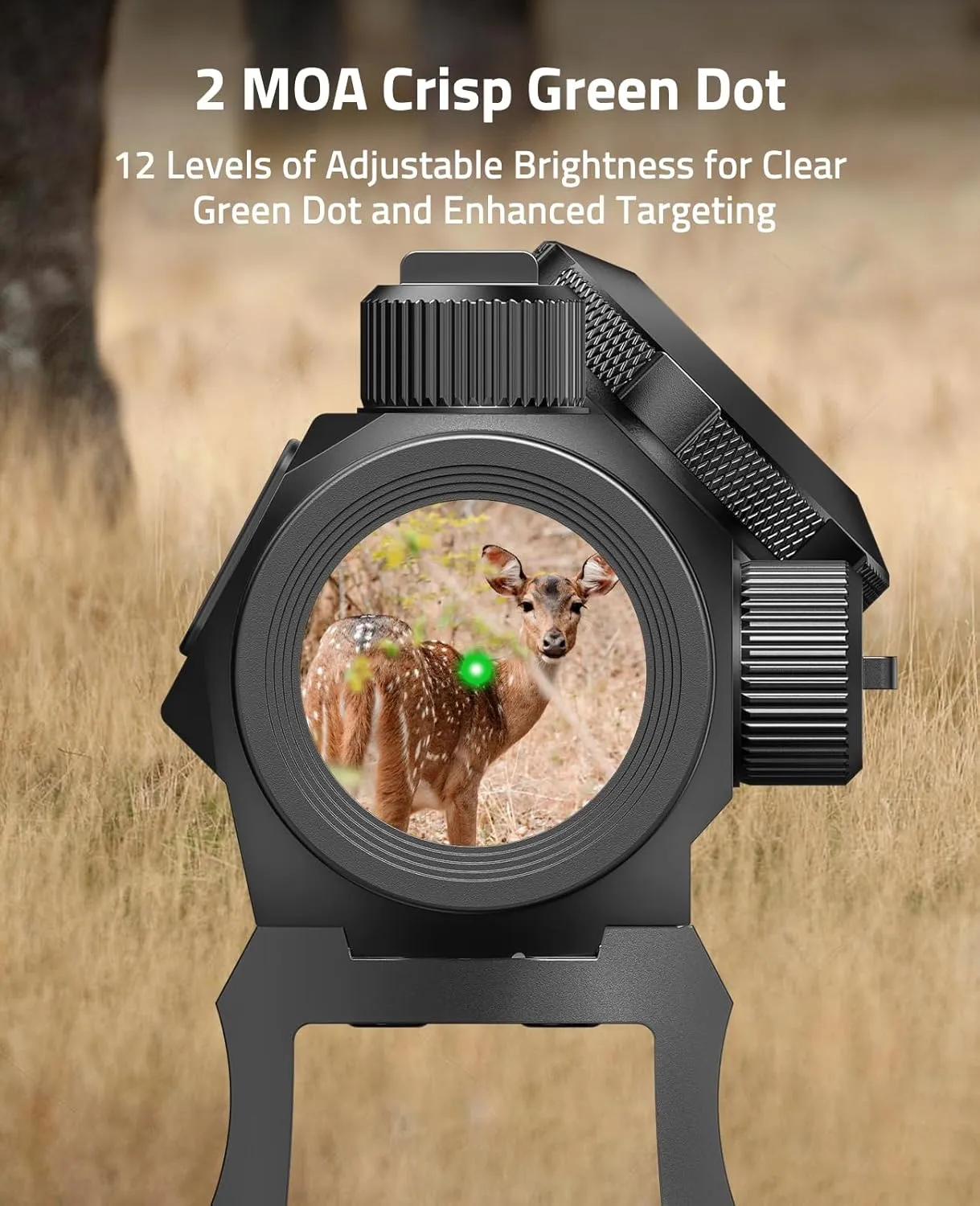 CVLIFE JackalHowl Red/Green Dot Sight with Motion Awake and Auto Off, 1x20mm 2MOA Red Dot Rifle Scope with Absolute Co-Witness Riser, IPX7 Waterproof, Shockproof, Fogproof Red Dot Optics Reflex Sight