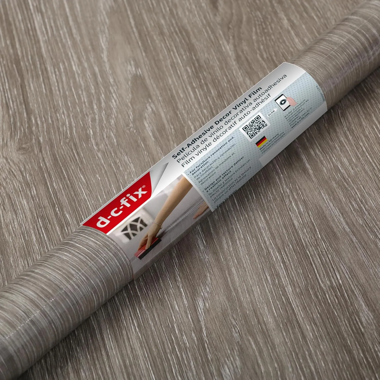 d-c-fix 346-0587 Decorative Self-Adhesive Film, Oak Sheffield Pearl, 17" x 78" Roll