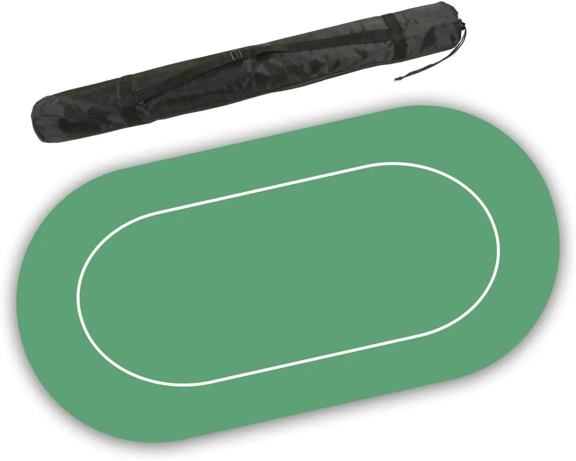 DA VINCI Non Slip 70 x 36 inch Neoprene Rubber Foam Poker Table Mat and Card Game Layout