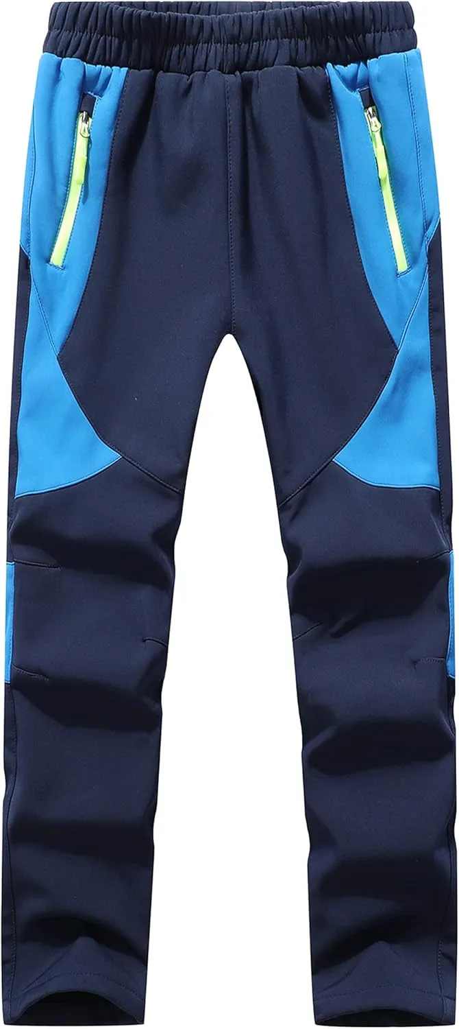 DAFENGEA Kids Snow Ski Pants Hiking Boys Girls Outdoor Waterproof Windproof Fleece Warm Snowboard Pants