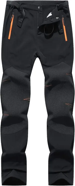 DAFENGEA Women's Snow Ski Pants Fleece Hiking Waterproof Windproof Softshell Outdoor Snowboard Pants