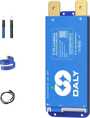 DALY BMS 48V 150A - 1A Active Balance Battery Management System, Build in Bluetooth for 15S LifePO4 Battery Pack - Ideal for Golf Carts, Electric Vehicles, Solar, Low Speed Vehicles, and More