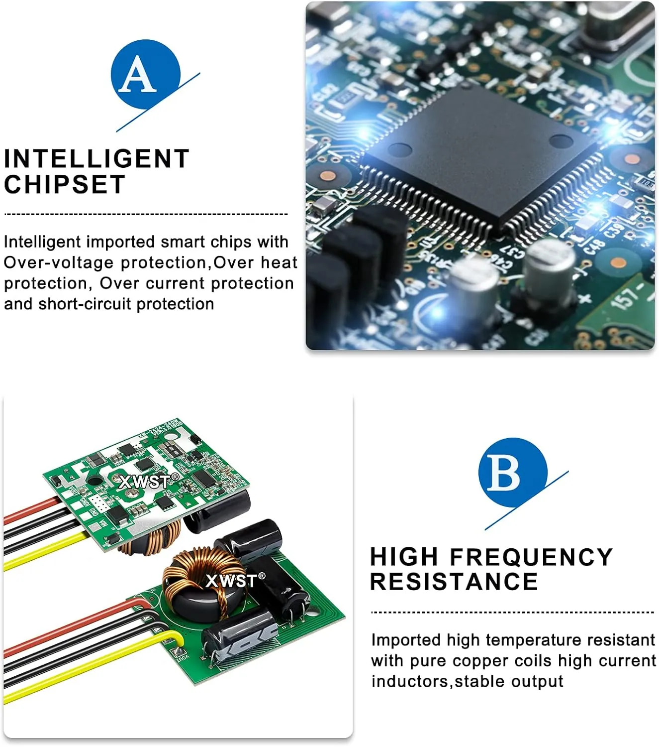 DC 48V 36V to DC 5V Step Down Voltage 5Volts Reducer Regulator Output 20A 100W Buck Converter Power Converter Module for Auto Car Truck Vehicle Boat Solar System (36V 48V-5V-20A)