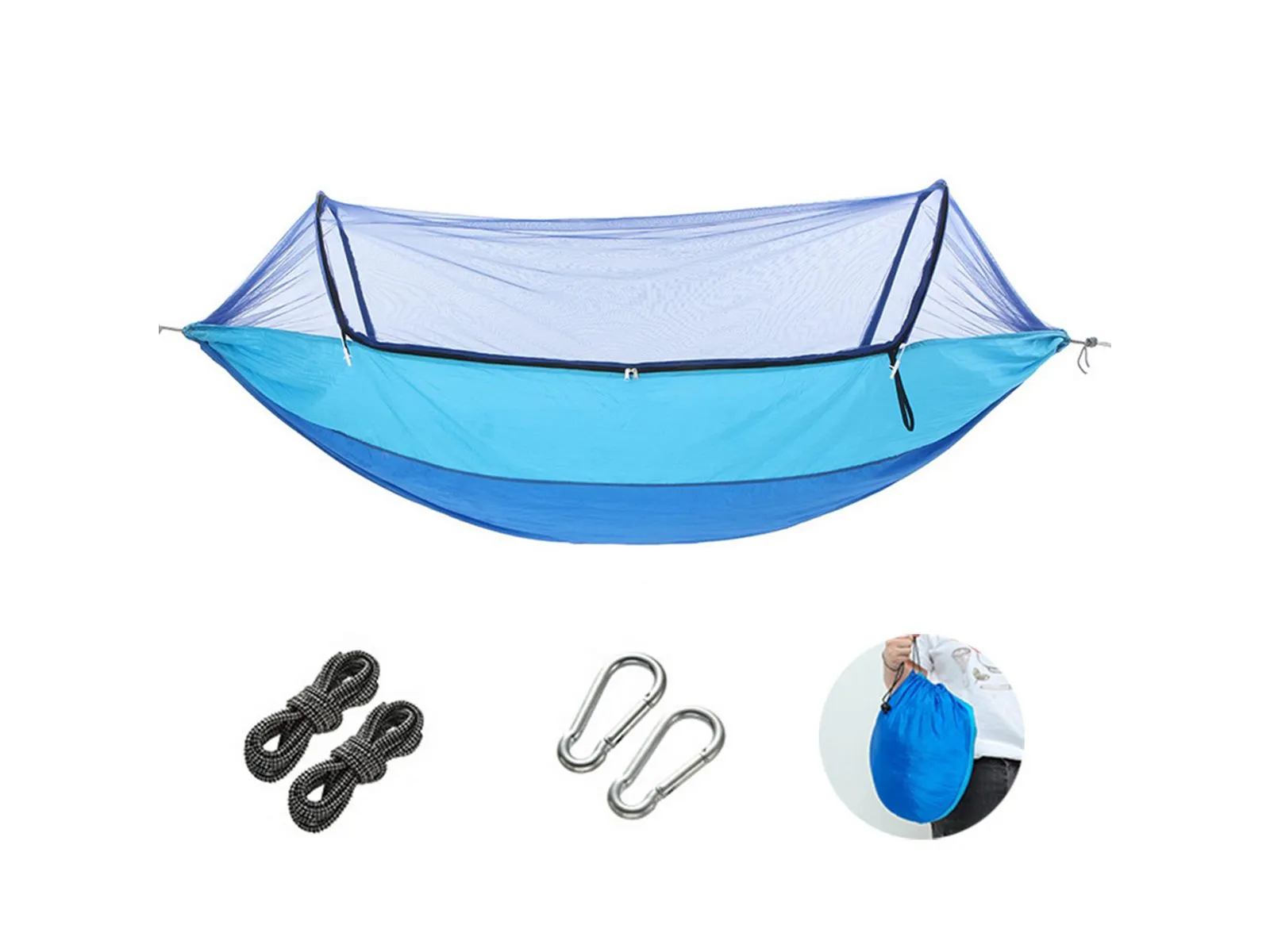 Dependable Camping for Blue Priority shipping Sky Up Person 1 Pop Bed With Hammock Mosquito Outdoor 2 Net or