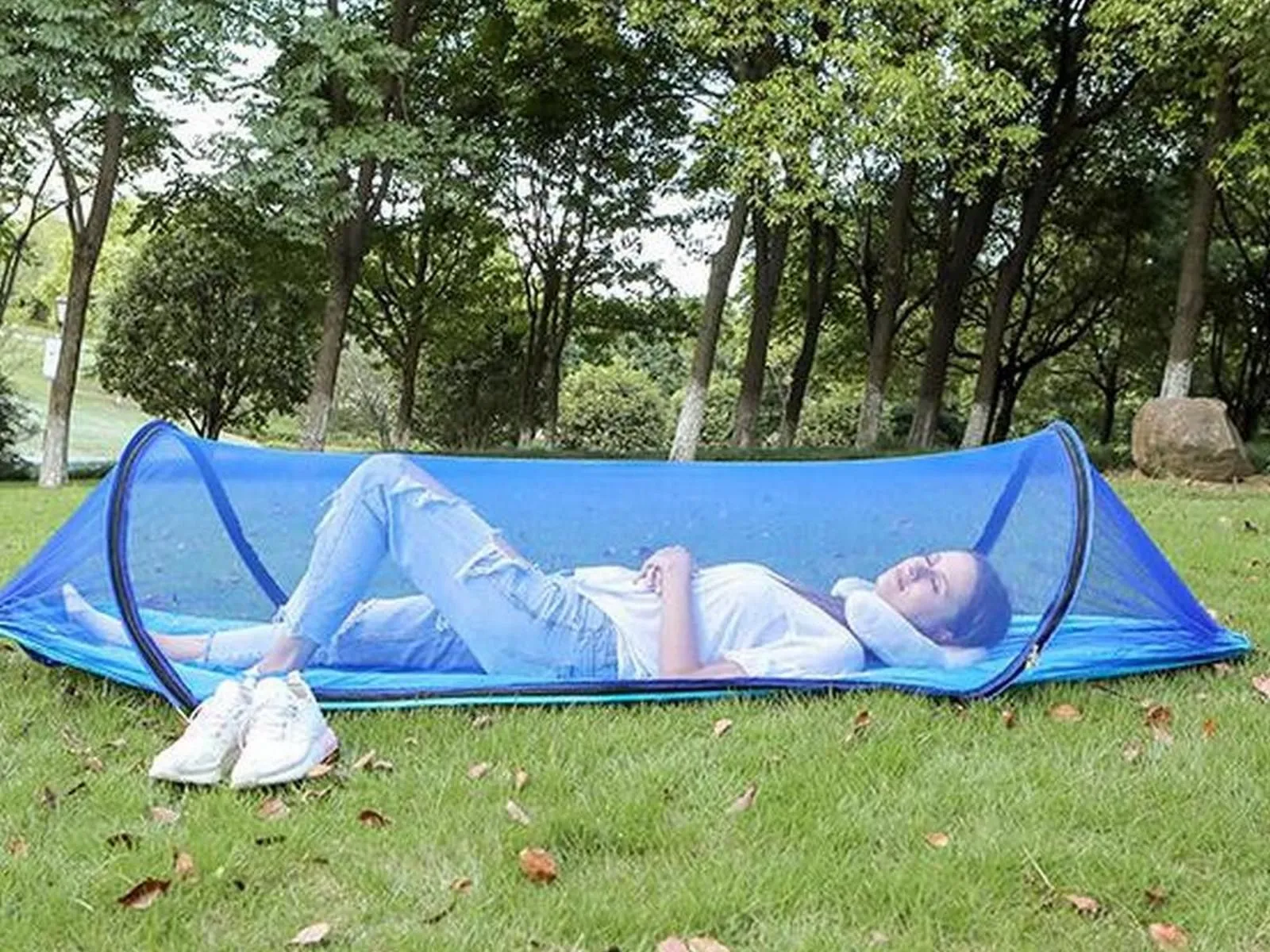 Dependable Camping for Blue Priority shipping Sky Up Person 1 Pop Bed With Hammock Mosquito Outdoor 2 Net or