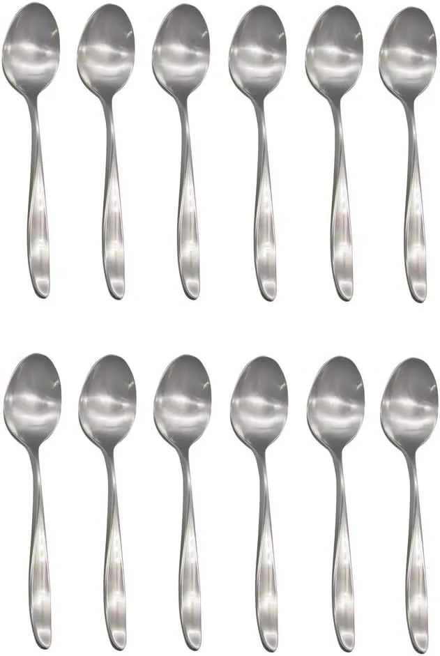 Design 2 / Design II 18/8 Stainless Steel Teaspoon (Set of Twelve)