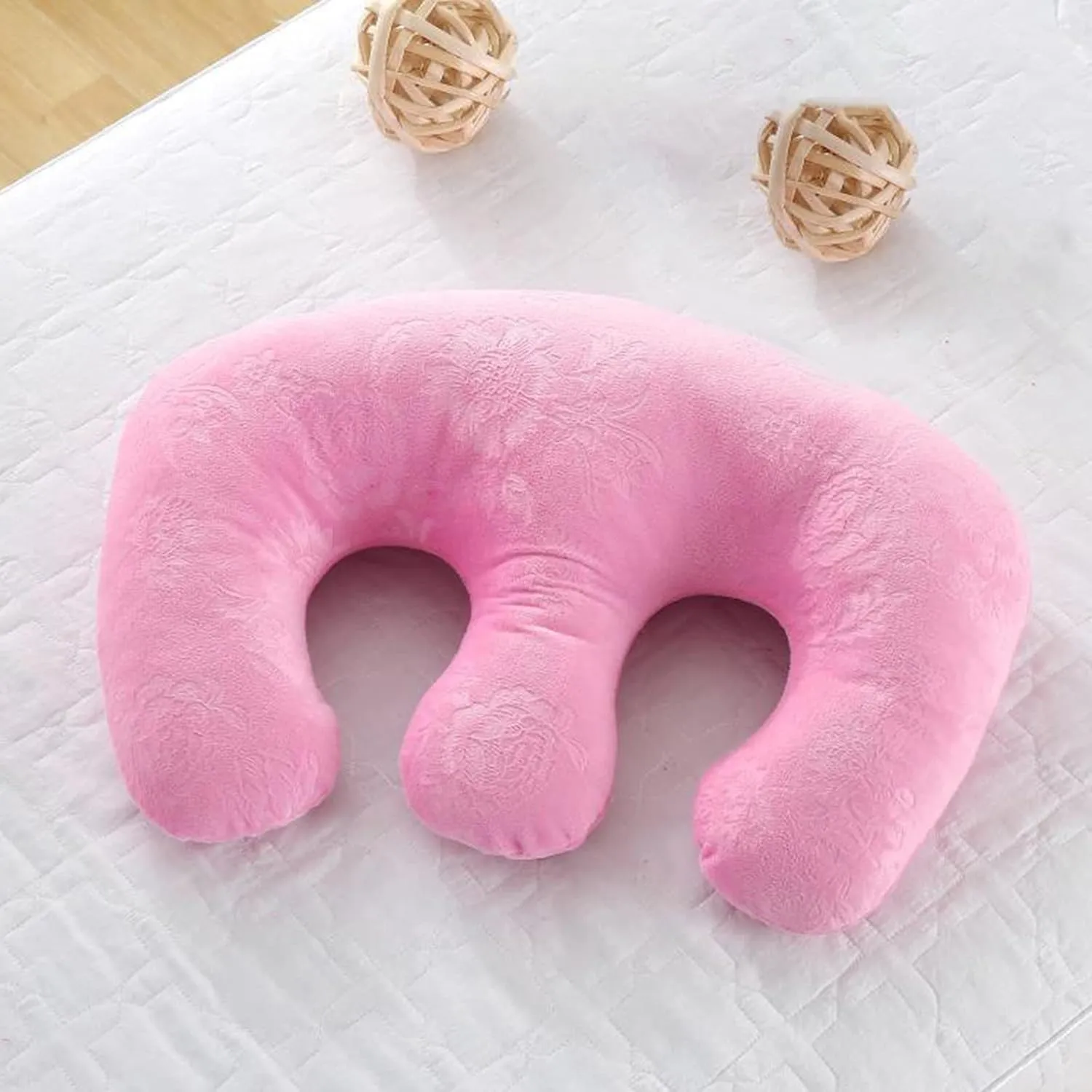 Detachable Chest Soft Pillow Support Pad Pillow Women Bolster for Spa Beauty Salon Massage Table (Pink)