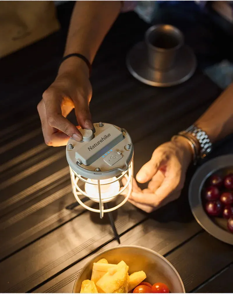 Dimmable Waterproof Camping Lamp with Built-In Power Bank