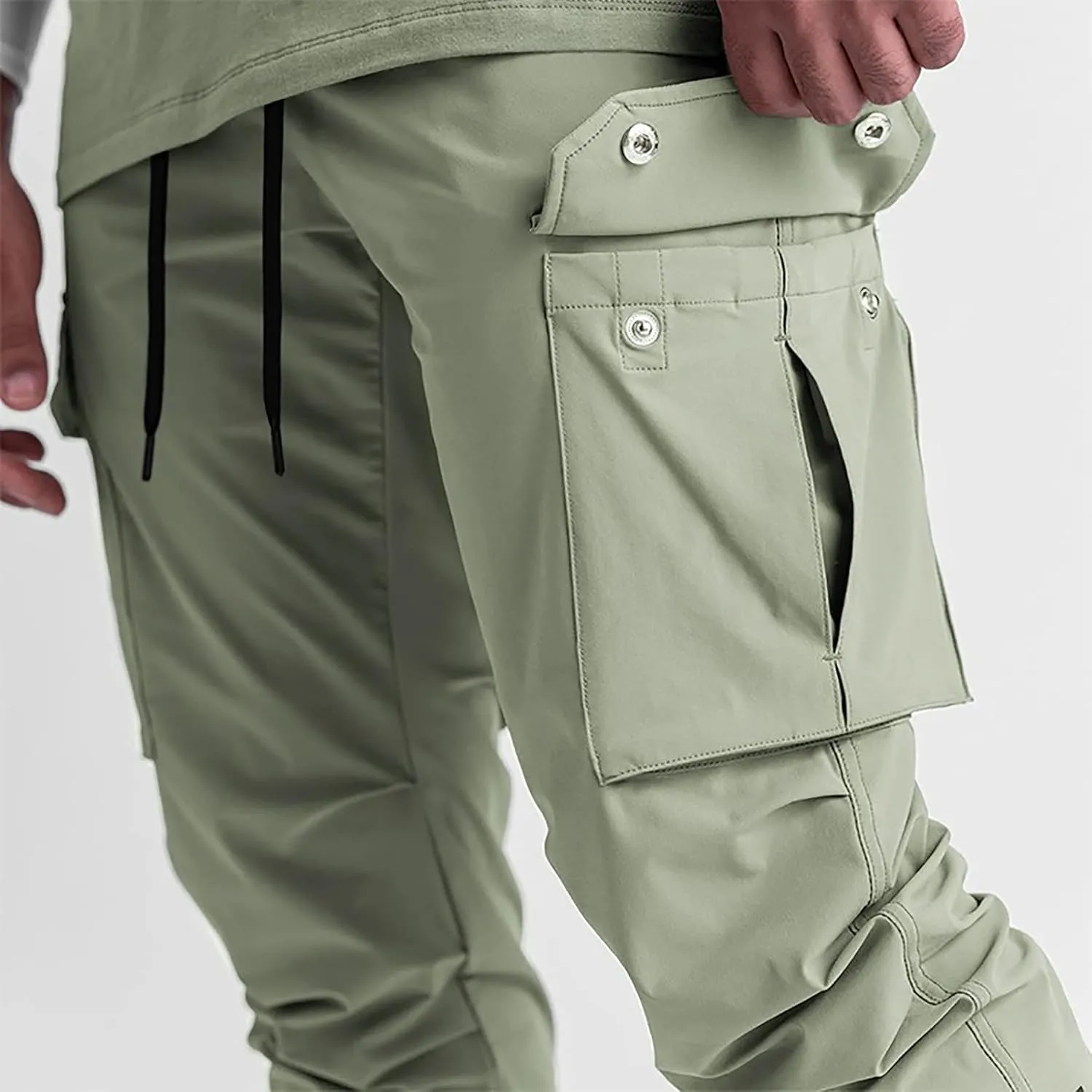 DIOTSR Mens Lightweight Joggers Pants, Cargo Athletic Sweatpants for Men, Slim Workout Pants with Pockets