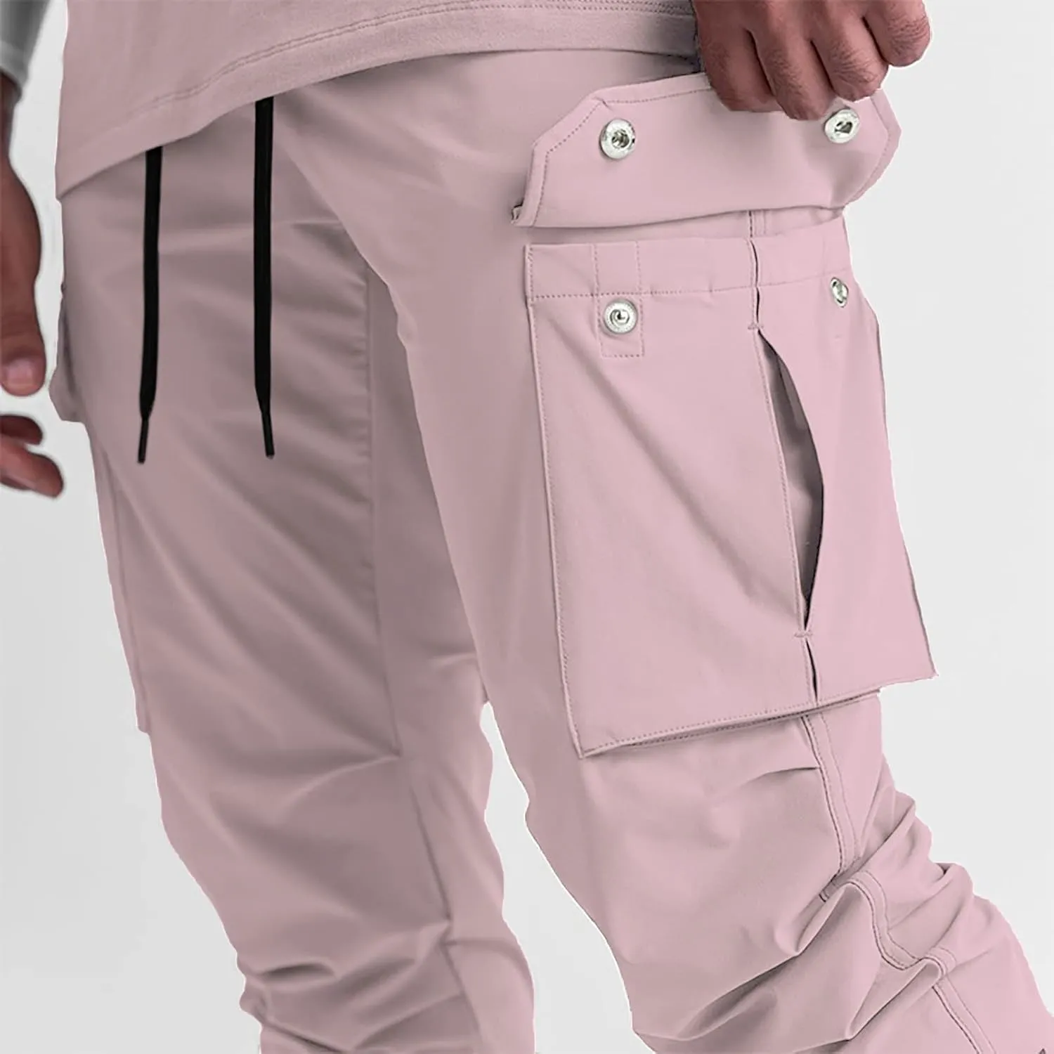 DIOTSR Mens Lightweight Joggers Pants, Cargo Athletic Sweatpants for Men, Slim Workout Pants with Pockets