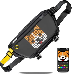 Divoom Sling Bag with LED Display, Crossbody Waterproof Shoulder Chest Backpack Cycling Travel Daypack for Men Women