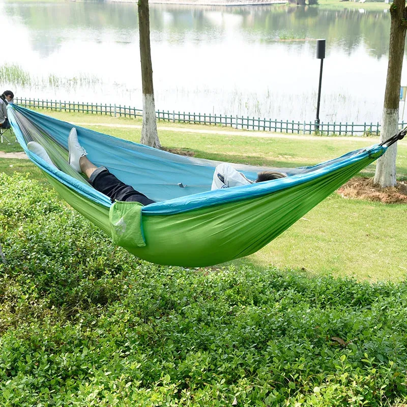 Double Anti-Mosquito Hammock - Durable 2-Person Sleeping Hammock with Mosquito Net for Outdoor Camping and Leisure