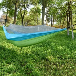 Double Anti-Mosquito Hammock - Durable 2-Person Sleeping Hammock with Mosquito Net for Outdoor Camping and Leisure
