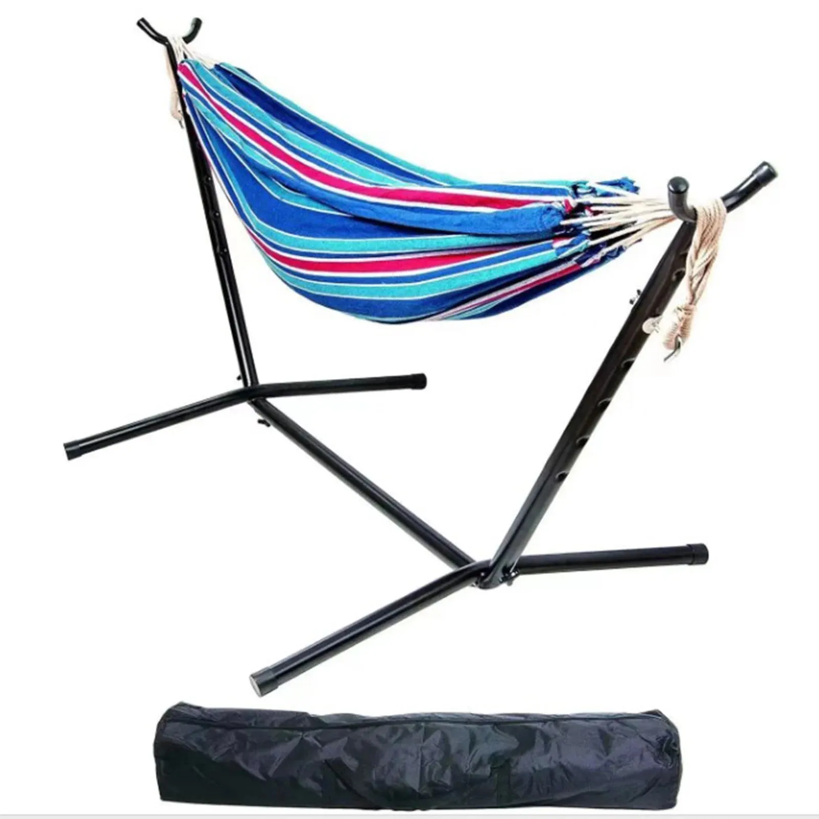Double Hammock Stand for 2-Person – Heavy-Duty Steel Frame with Carry Bag, Indoor/Outdoor Use