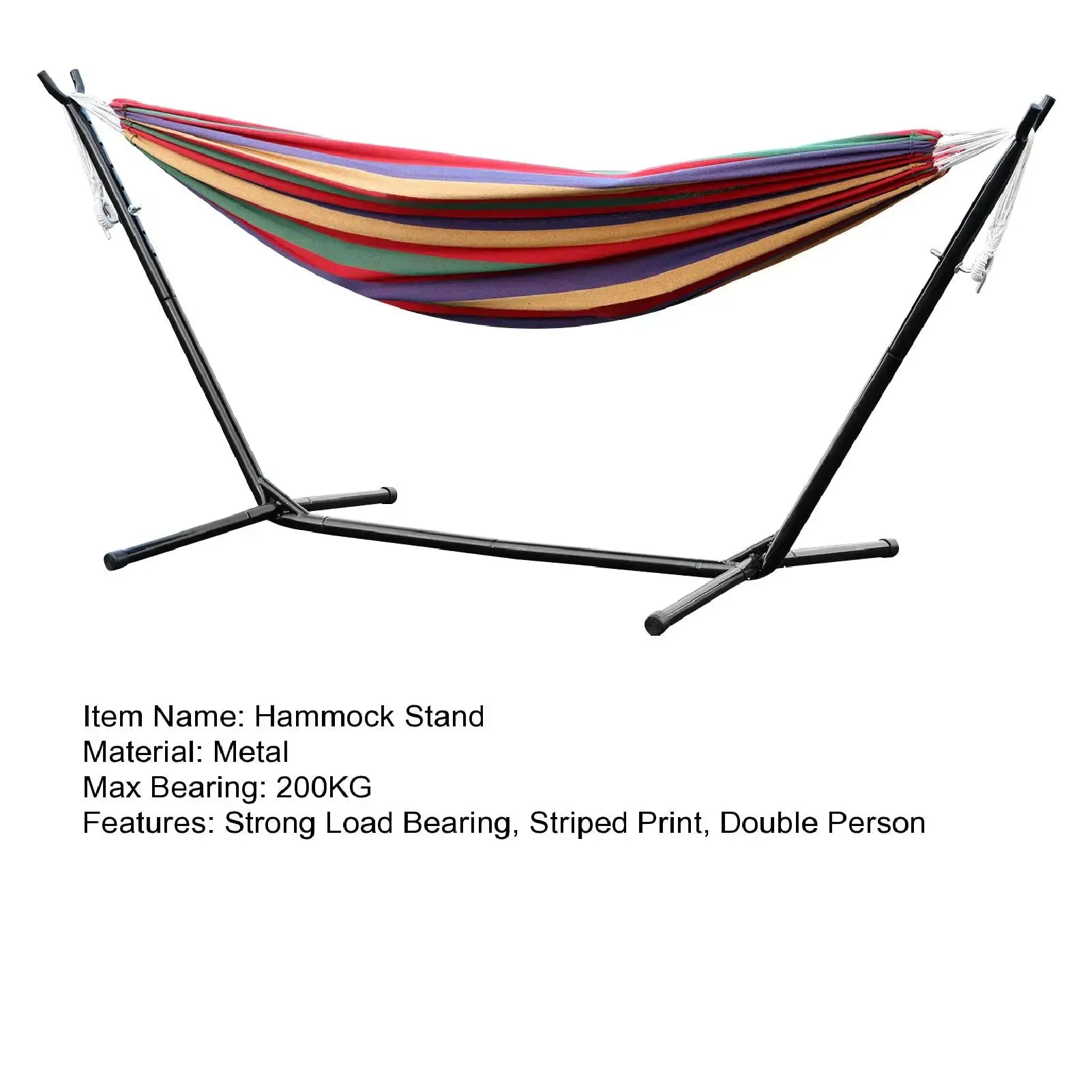 Double Hammock Stand for 2-Person – Heavy-Duty Steel Frame with Carry Bag, Indoor/Outdoor Use