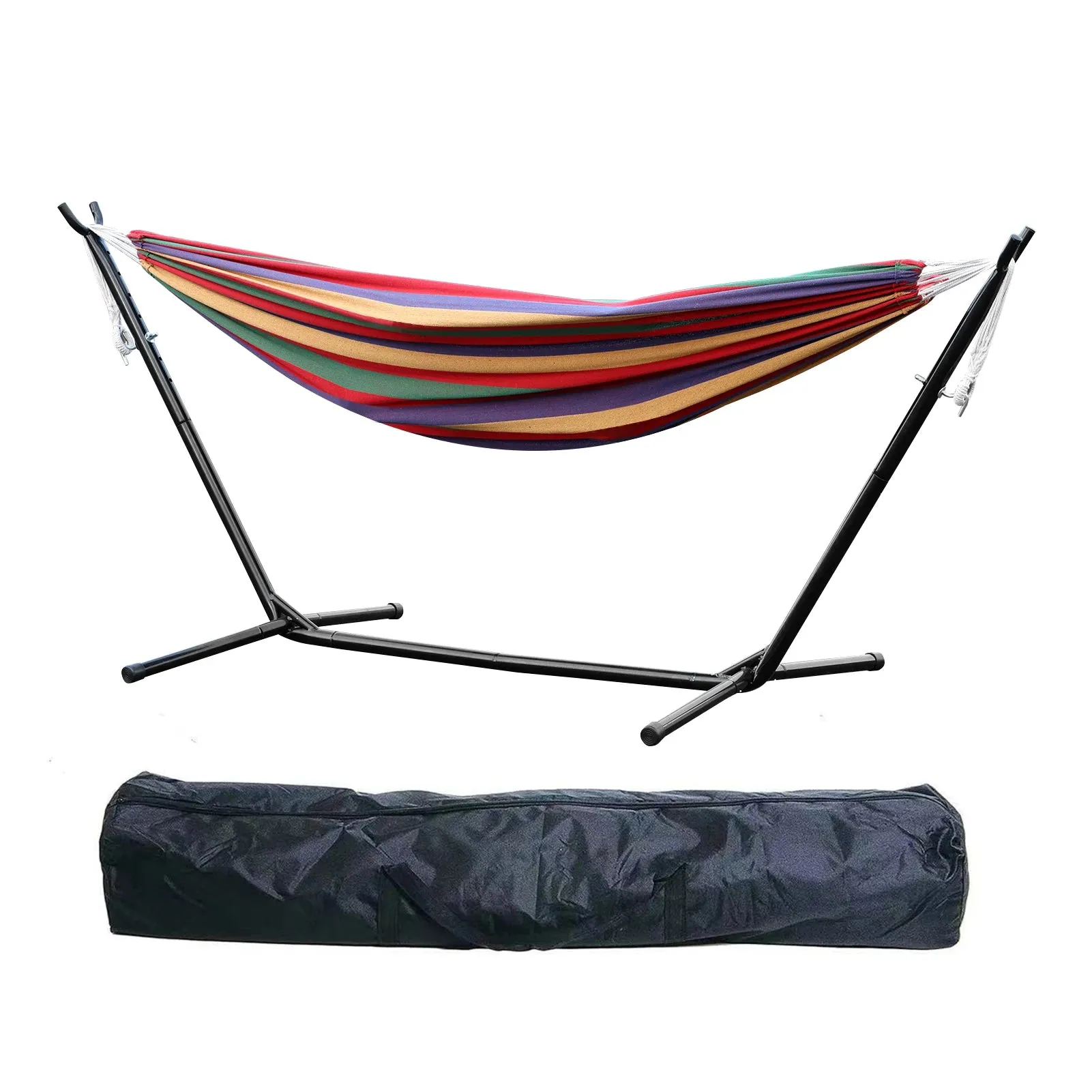 Double Hammock Stand for 2-Person – Heavy-Duty Steel Frame with Carry Bag, Indoor/Outdoor Use
