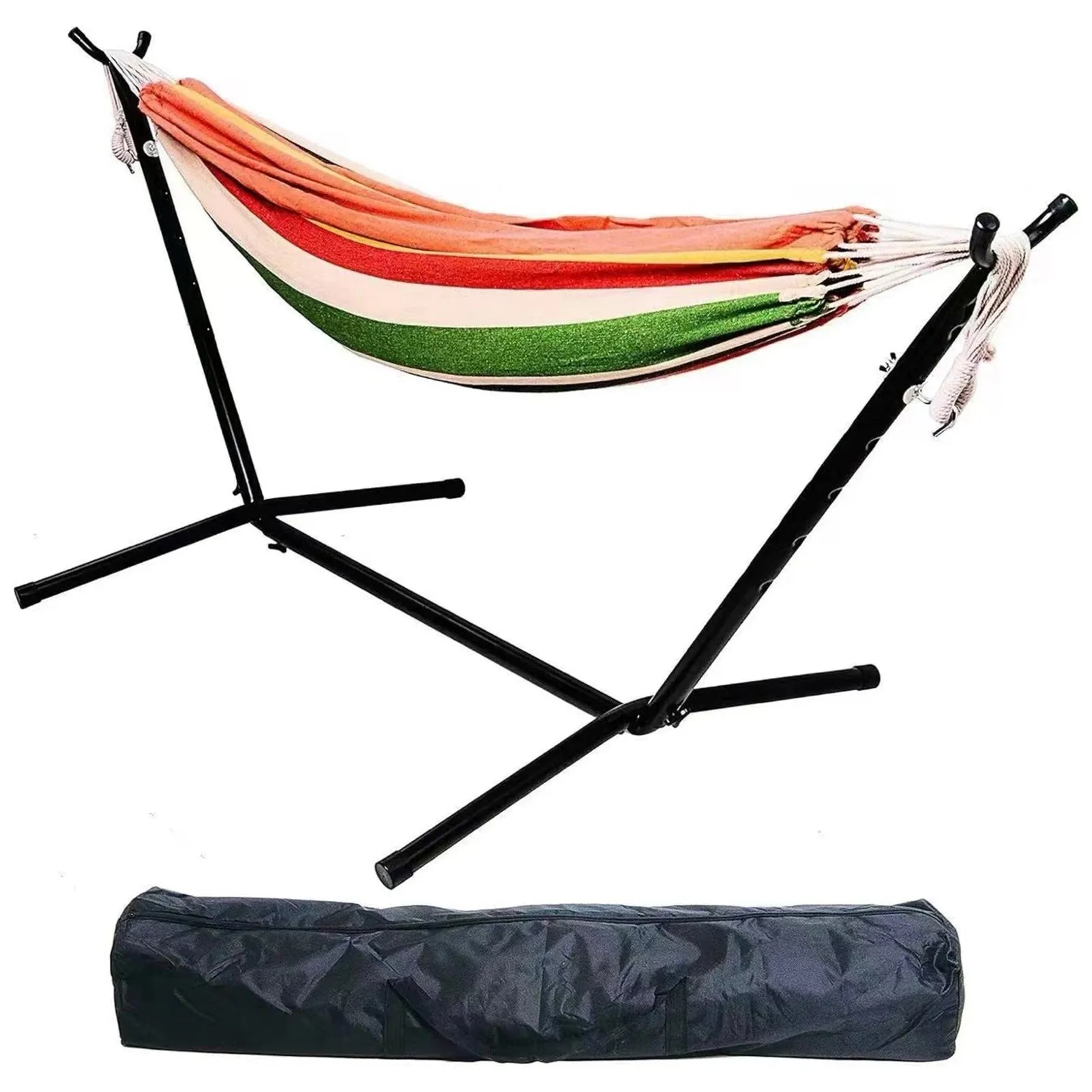 Double Hammock Stand for 2-Person – Heavy-Duty Steel Frame with Carry Bag, Indoor/Outdoor Use