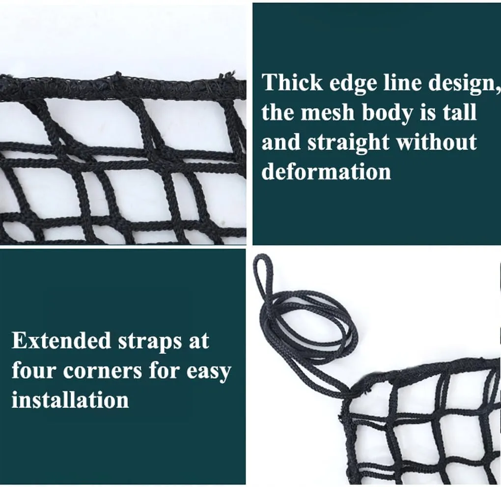 Double Layer Safety Netting, Kids Climbing Game Protection Net for Backyard Playground, Suspension Bridge Fence Net, Children's Bedroom Patio Hammock Net(Size:9.8x9.8FT(3x3M),Color:Black)