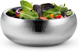 Double Wall Serving Bowl-Hammered Style