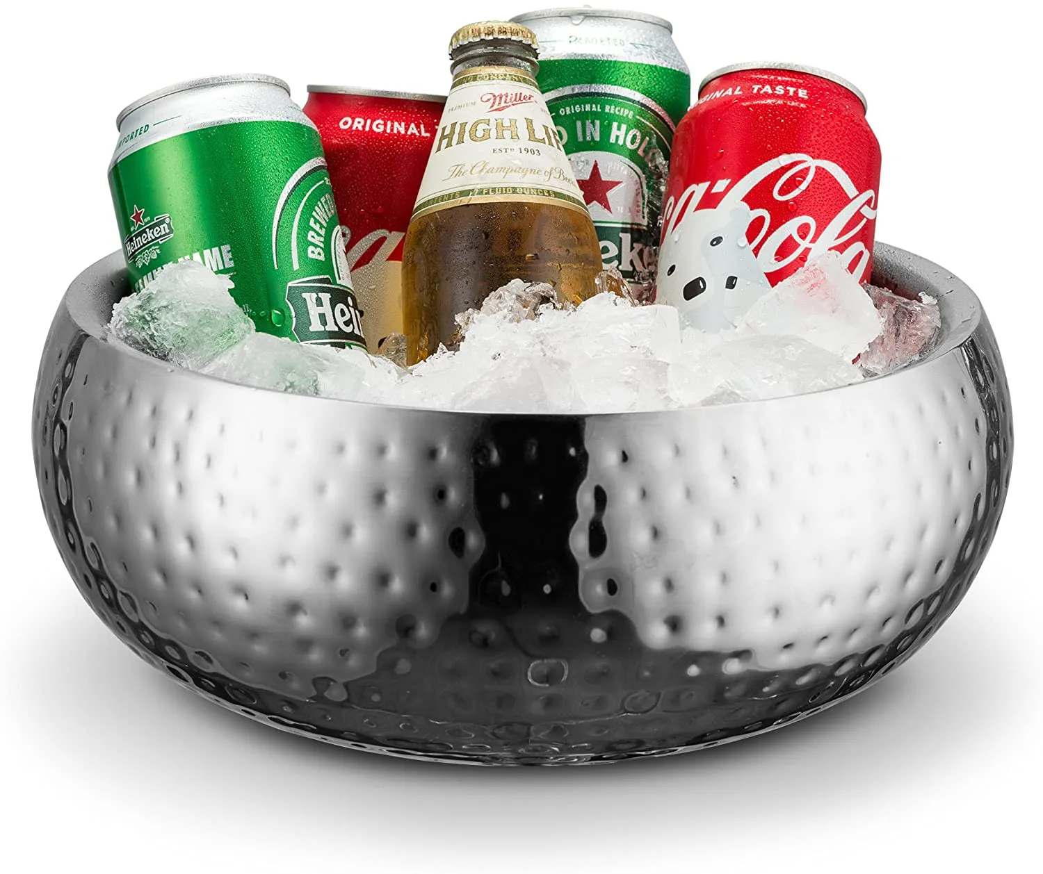 Double Wall Serving Bowl-Hammered Style