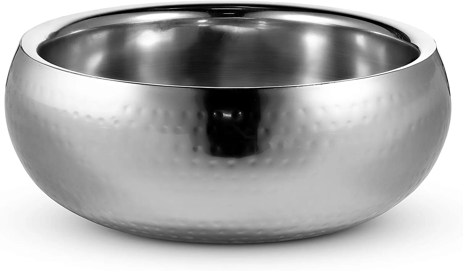 Double Wall Serving Bowl-Hammered Style