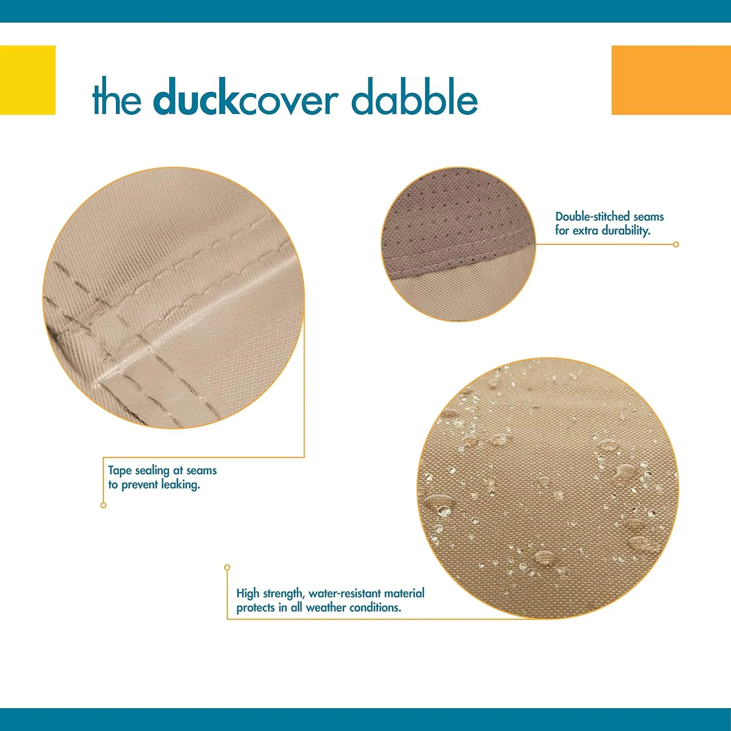 Duck Covers Elegant Waterproof 109 Inch Rectangular/Oval Patio Table & Chair Set Cover, Outdoor Table Cover