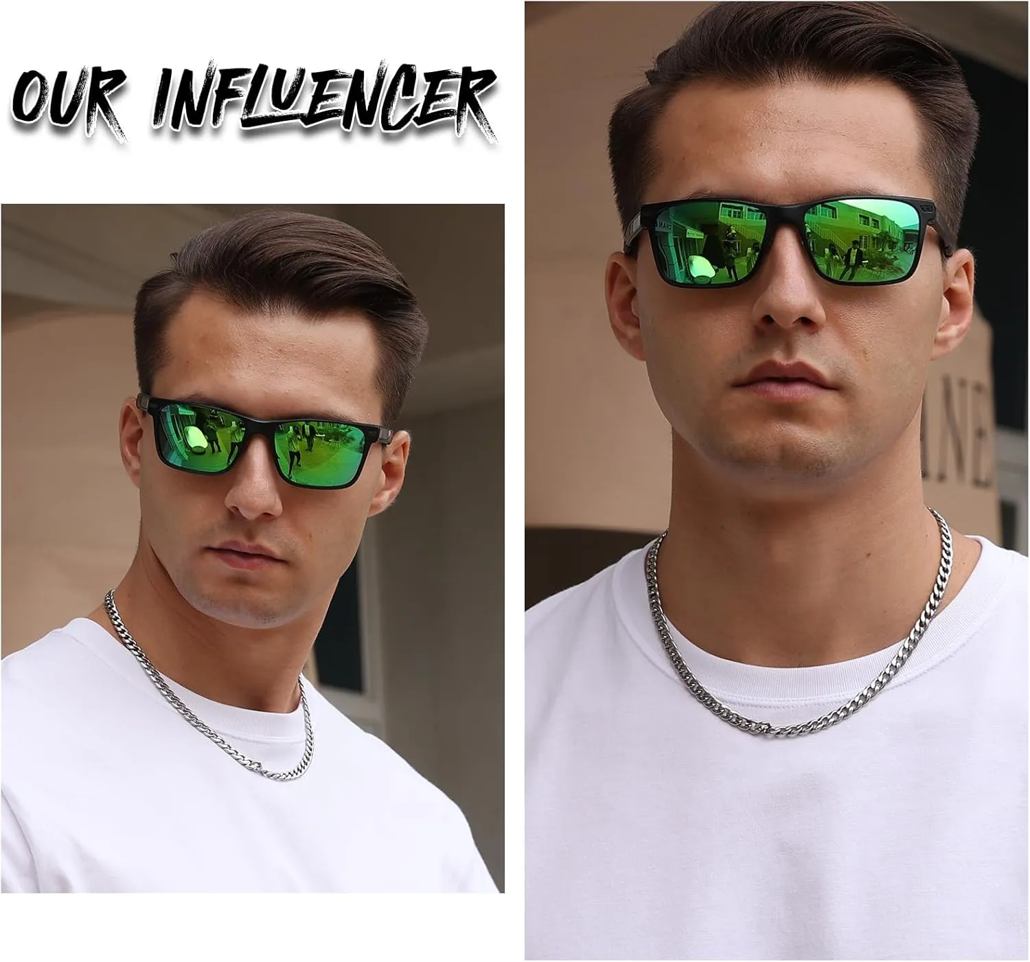 DUCO Polarized Sunglasses for Men Lightweight Carbon Fiber UV400 Protection Square Sun Glasses 8207