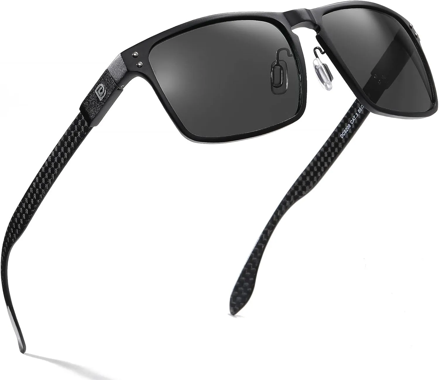 DUCO Sunglasses men Polarized Retro Square Sunglasses for men UV Protection Sports Sun Glasses for Golfing Running 8208