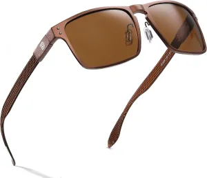 DUCO Sunglasses men Polarized Retro Square Sunglasses for men UV Protection Sports Sun Glasses for Golfing Running 8208
