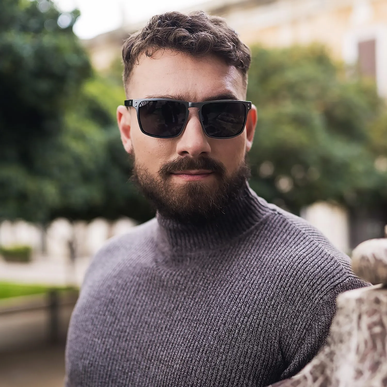 DUCO Sunglasses men Polarized Retro Square Sunglasses for men UV Protection Sports Sun Glasses for Golfing Running 8208