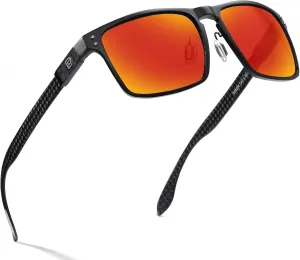 DUCO Sunglasses men Polarized Retro Square Sunglasses for men UV Protection Sports Sun Glasses for Golfing Running 8208