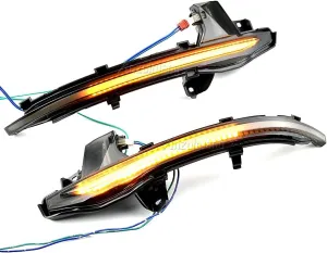 Dynamic LED Turn Signal Light Side Rear View Mirror Flasher Sequential Indicator Lamp Compatible with Au-di A6 C8 4K A7 4K8 A8 D5 2018-2020